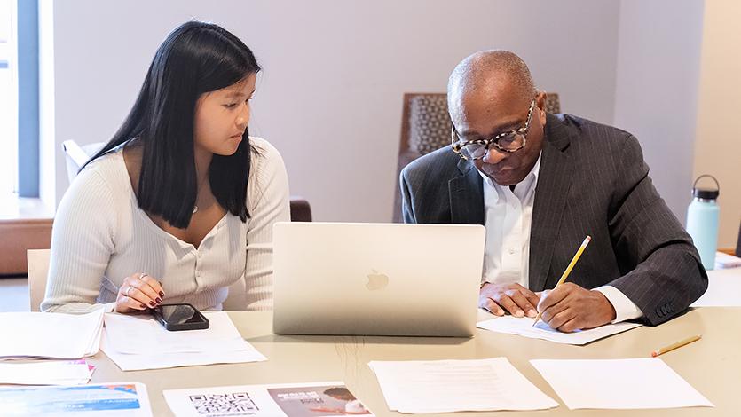 Image of Career Services resume table.